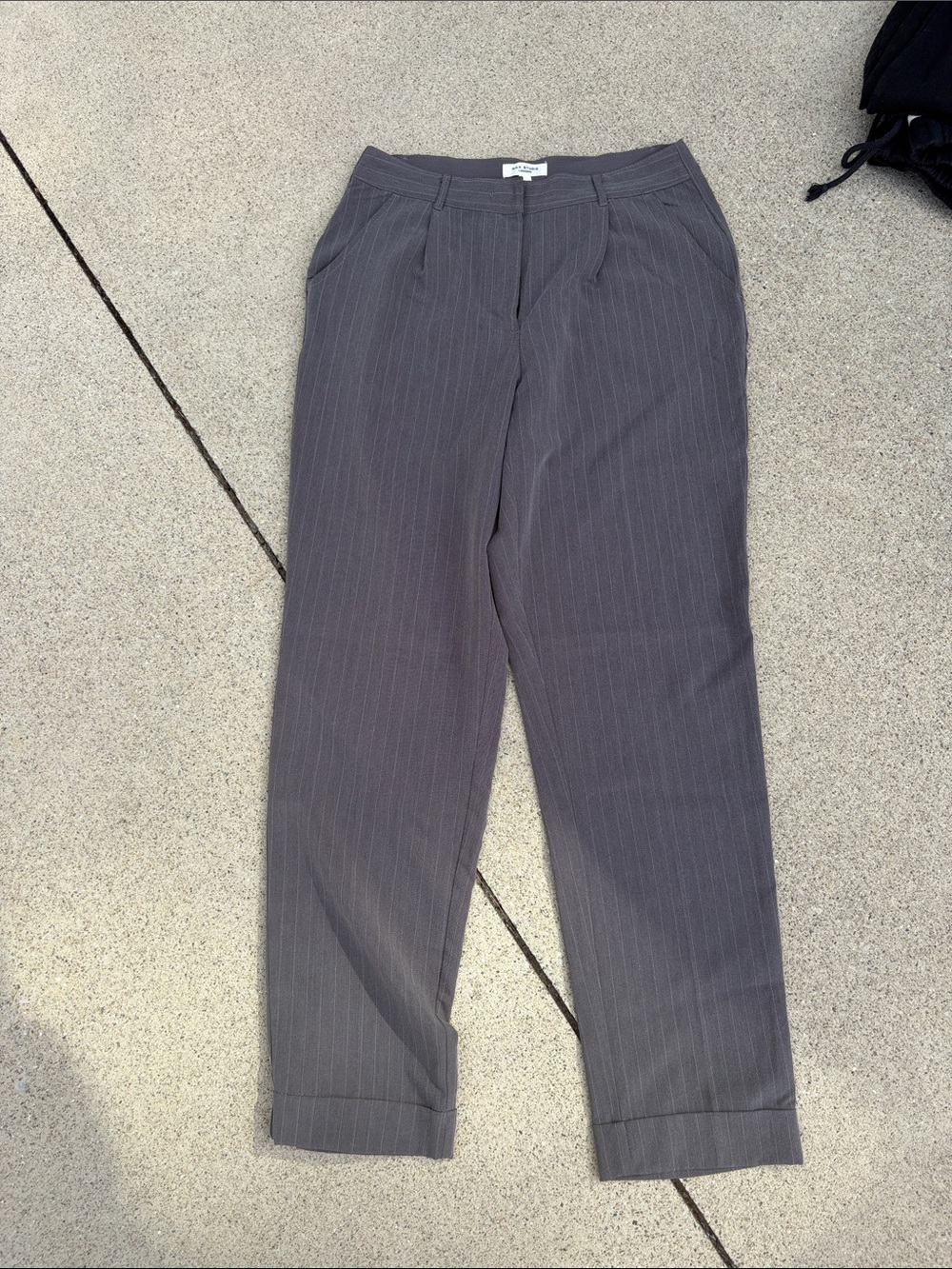 Max Studio Gray Pinstripe Skirt